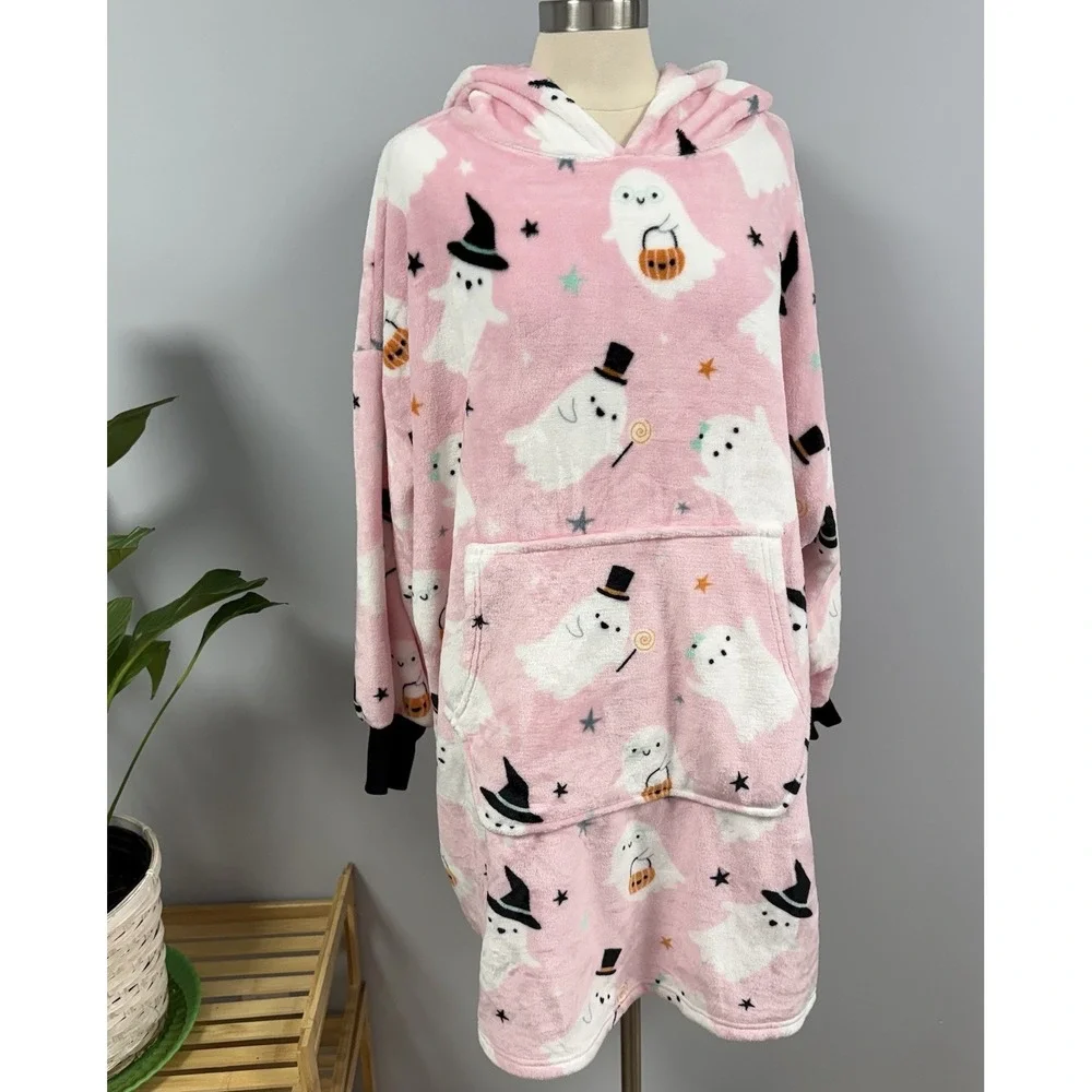 NWT Cupcakes & Cashmere Halloween Oversized O/S Hoodie w/ Slippers Lounge Set